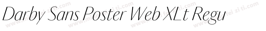 Darby Sans Poster Web XLt Regular字体转换